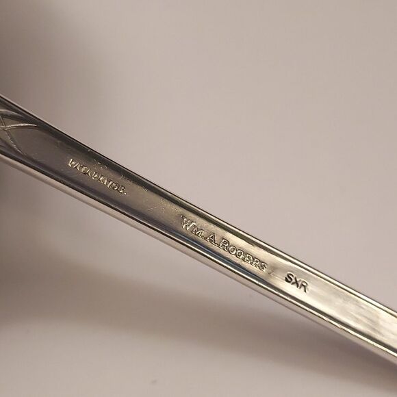 Wm. A Roger's Antique Soup Punch Silverplate Ladle Grenoble Pattern 10 inches - Picture 5 of 11